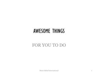 AWESOME THINGS