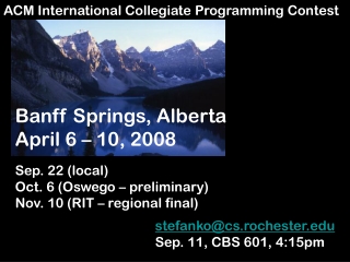 ACM International Collegiate Programming Contest