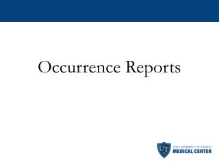 Occurrence Reports