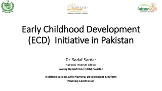 Early Childhood Development (ECD) Initiative in Pakistan