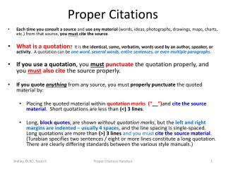 PPT - Proper Citations PowerPoint Presentation, free download - ID:2770086