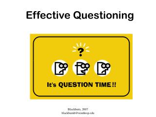 Effective Questioning