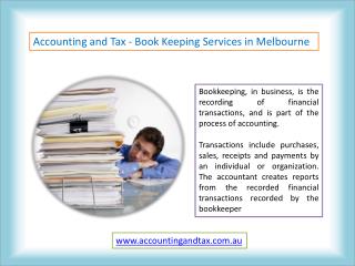 Book Keeping Services in Melbourne
