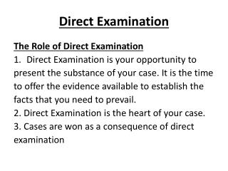 PPT - Direct And Cross Examination PowerPoint Presentation - ID:2140486