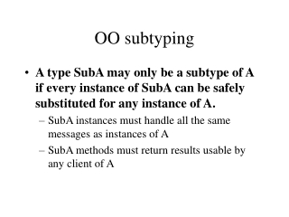 OO subtyping