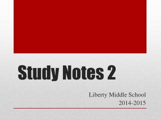 Study Notes 2