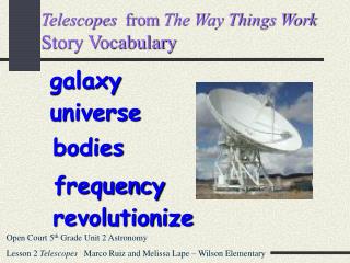 Telescopes from The Way Things Work Story Vocabulary