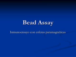 Bead Assay