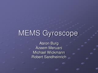 MEMS Gyroscope