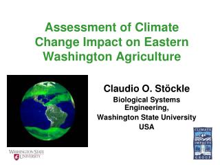 Assessment of Climate Change Impact on Eastern Washington Agriculture