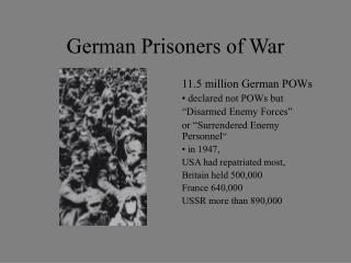 German Prisoners of War