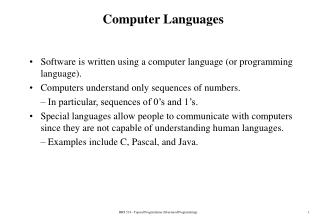 presentation on computer language