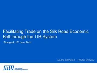 Facilitating Trade on the Silk Road Economic Belt through the TIR System
