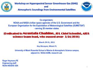 Workshop on Hyperspectral Sensor Greenhouse Gas (GHG) and