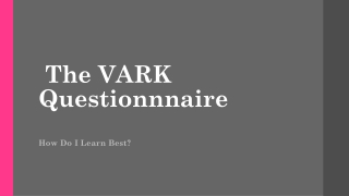 The VARK Questionnnaire