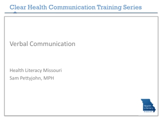 Clear Health Communication Training Series