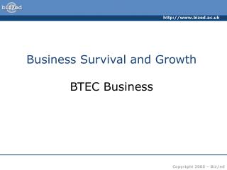 Business Survival and Growth BTEC Business