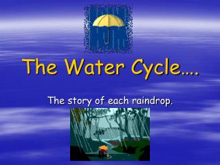 The Water Cycle….
