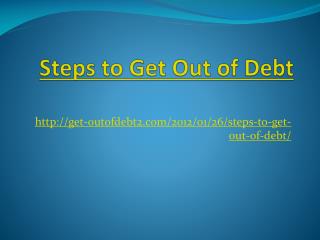 Steps to get out of debt