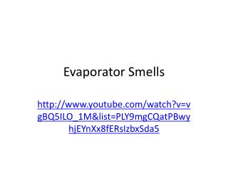 Evaporator Smells