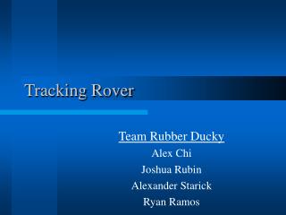 Tracking Rover