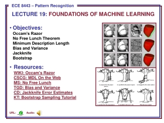 LECTURE 19: FOUNDATIONS OF MACHINE LEARNING
