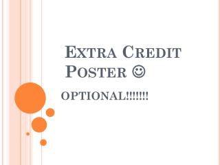 Extra Credit Poster 