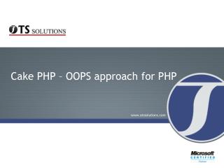 Cake PHP OOPS approach for PHP
