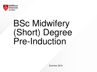 BSc Midwifery (Short) Degree Pre-Induction