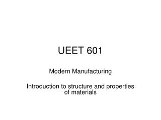 UEET 601