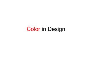 Color in Design