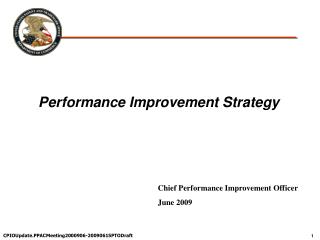 Performance Improvement Strategy