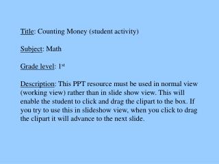 Coins in the Piggy Bank