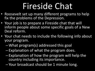 fireside chat meaning