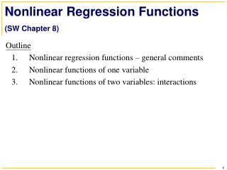 Nonlinear Regression Functions (SW Chapter 8)