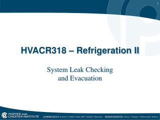 HVACR318 – Refrigeration II