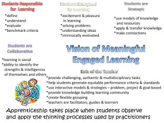 Vision of Meaningful Engaged Learning