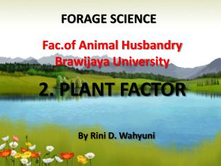 FORAGE SCIENCE