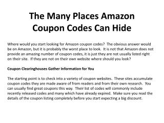 The Many Places Amazon Coupon Codes Can Hide