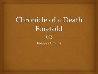 Chronicle of a death foretold essay