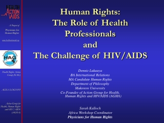 Human Rights: The Role of Health Professionals and The Challenge of HIV/AIDS