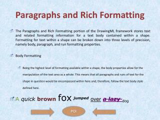 Paragraphs and Rich Formatting