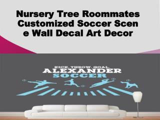 Nursery Tree Roommates Customized Soccer Scene Wall Decal Ar