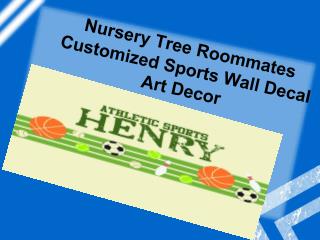 Nursery Tree Roommates Customized Sports Wall Decal Art Deco