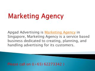 Advertising Agencies, Marketing Agency in Singapore