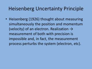 heisenberg uncertainty principle definition