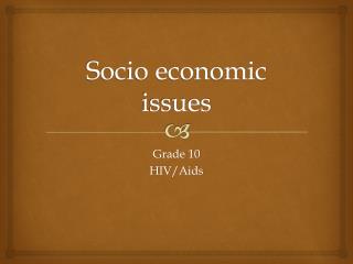 essay about socio economic issues