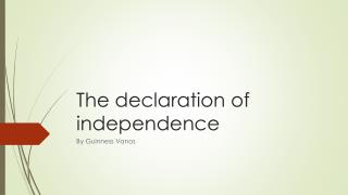 The declaration of independence