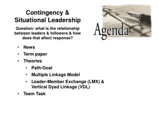 Contingency & Situational Leadership