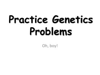 Practice Genetics Problems